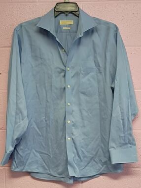 Michael Kors Light Blue Men's Dress Shirt - Classic Point Collar